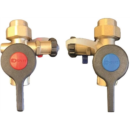 Noritz 3/4 in. Tankless Water Heater Isolator Valve Kit Threaded Lead Free IK-WV-200-3-TH-LF